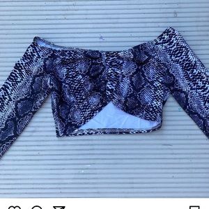 Snakeskin Cropped Tee